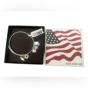 New with box Alex and Ani USA Soccer bracelet